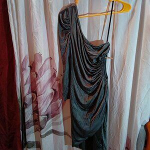 Kardashian Bebe grey one shoulder short dress XSmall